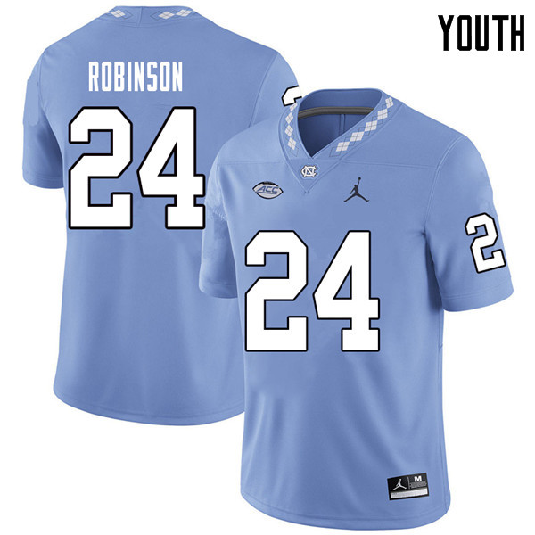Jordan Brand Youth #24 Malik Robinson North Carolina Tar Heels College Football Jerseys Sale-Carolin